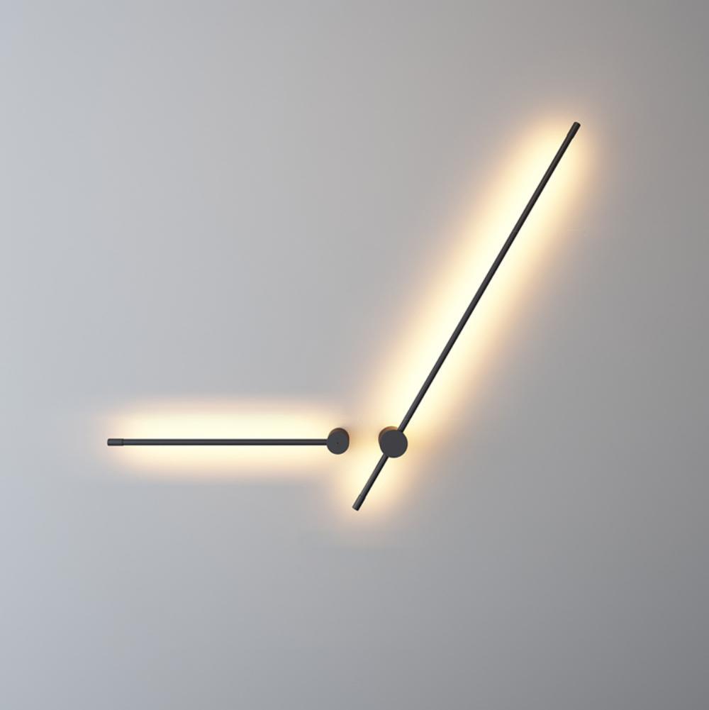 Applique da parete LED lineare — apparecchio tubolare ultrapiatto ∅2,3"