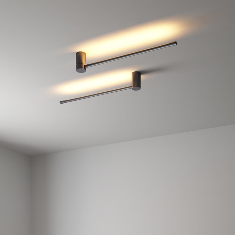 Applique da parete LED lineare — apparecchio tubolare ultrapiatto ∅2,3"