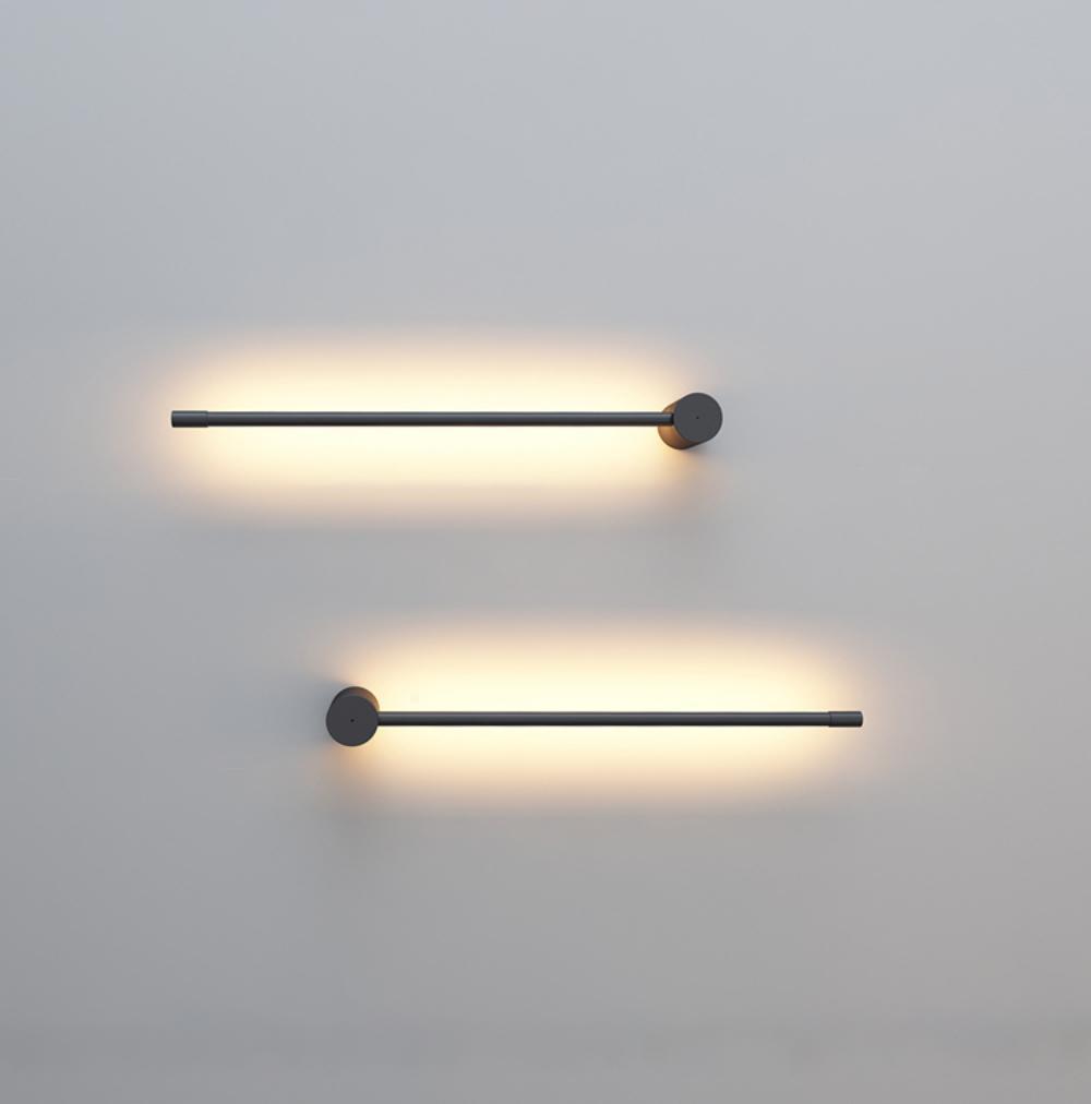 Applique da parete LED lineare — apparecchio tubolare ultrapiatto ∅2,3"