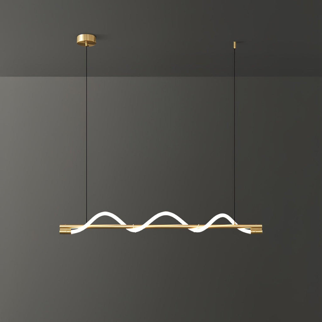 Lampada a sospensione minimalista in ottone Pulse