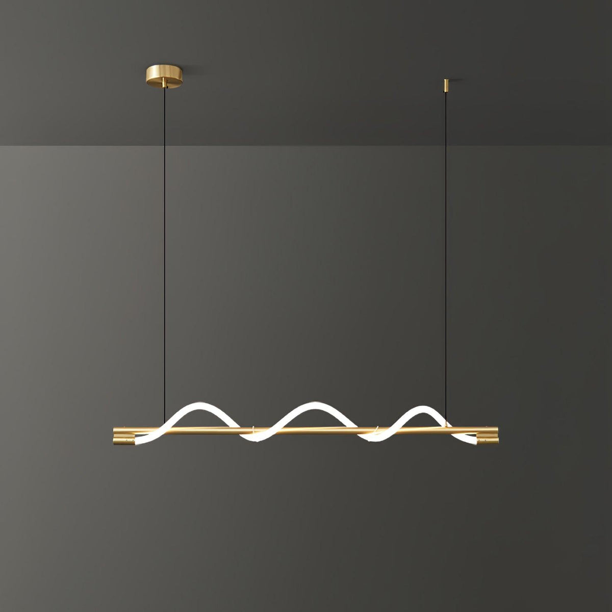 Lampada a sospensione minimalista in ottone Pulse
