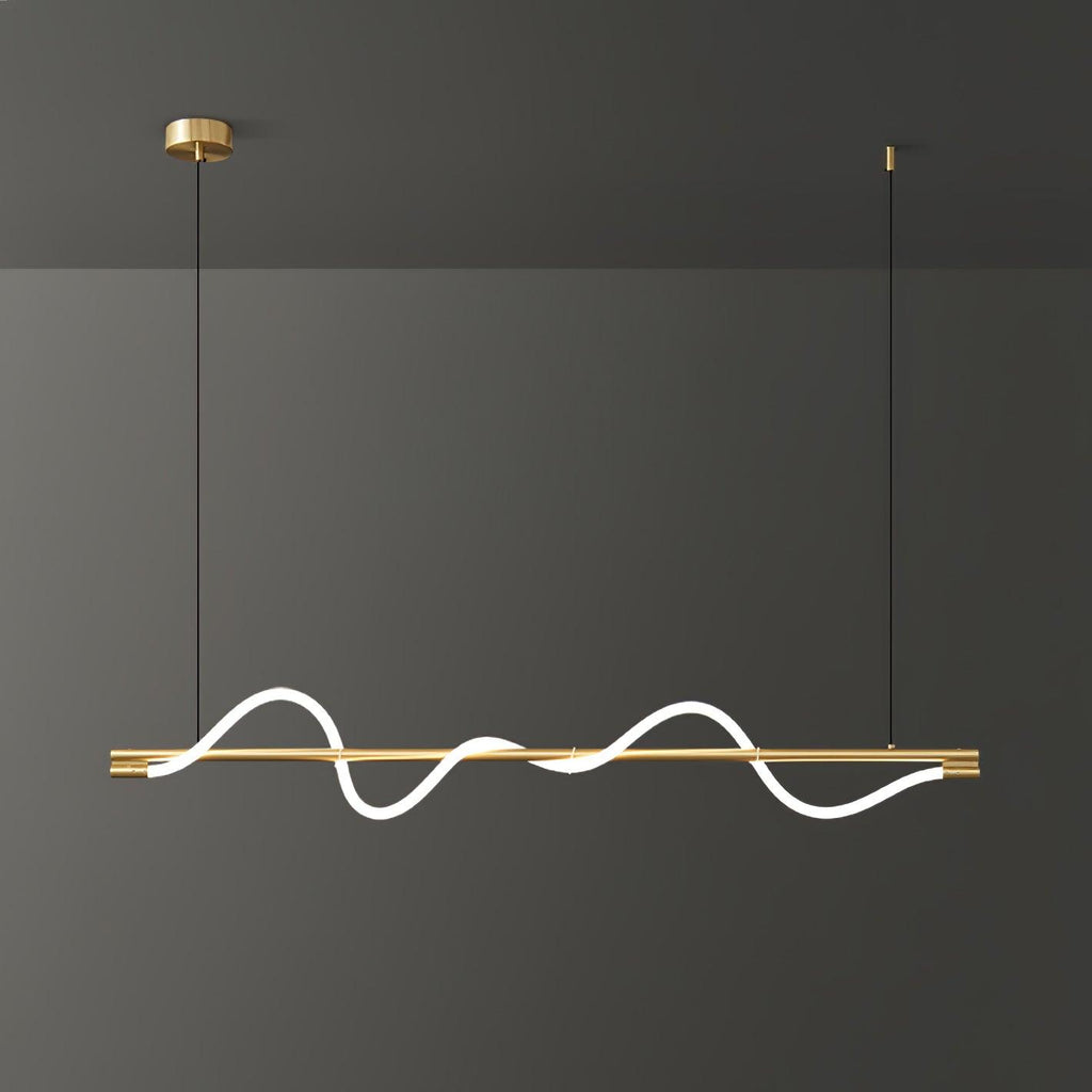 Lampada a sospensione minimalista in ottone Pulse