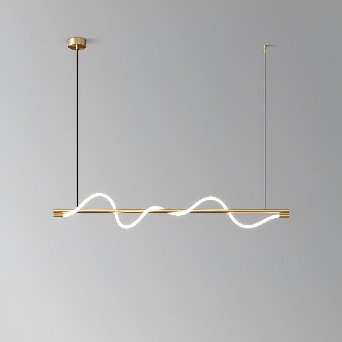 Lampada a sospensione minimalista in ottone Pulse