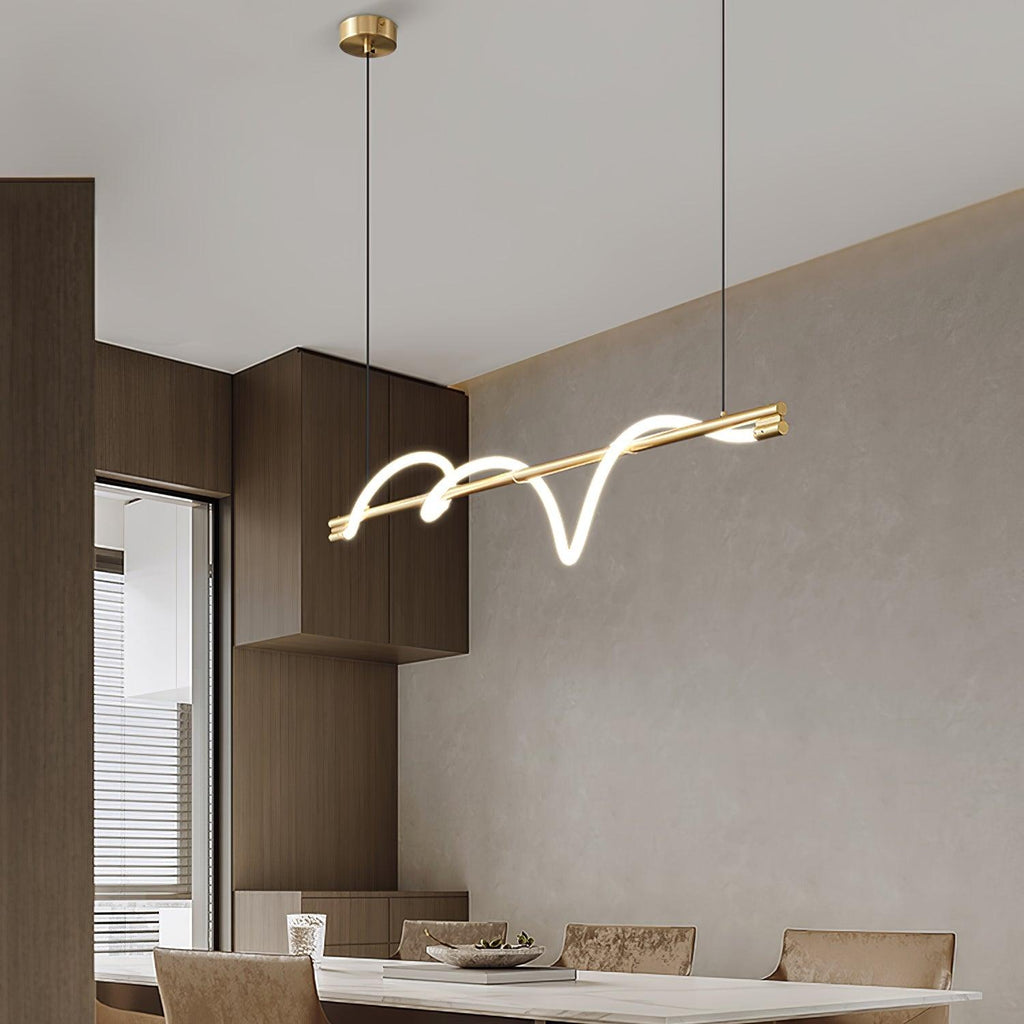 Lampada a sospensione minimalista in ottone Pulse