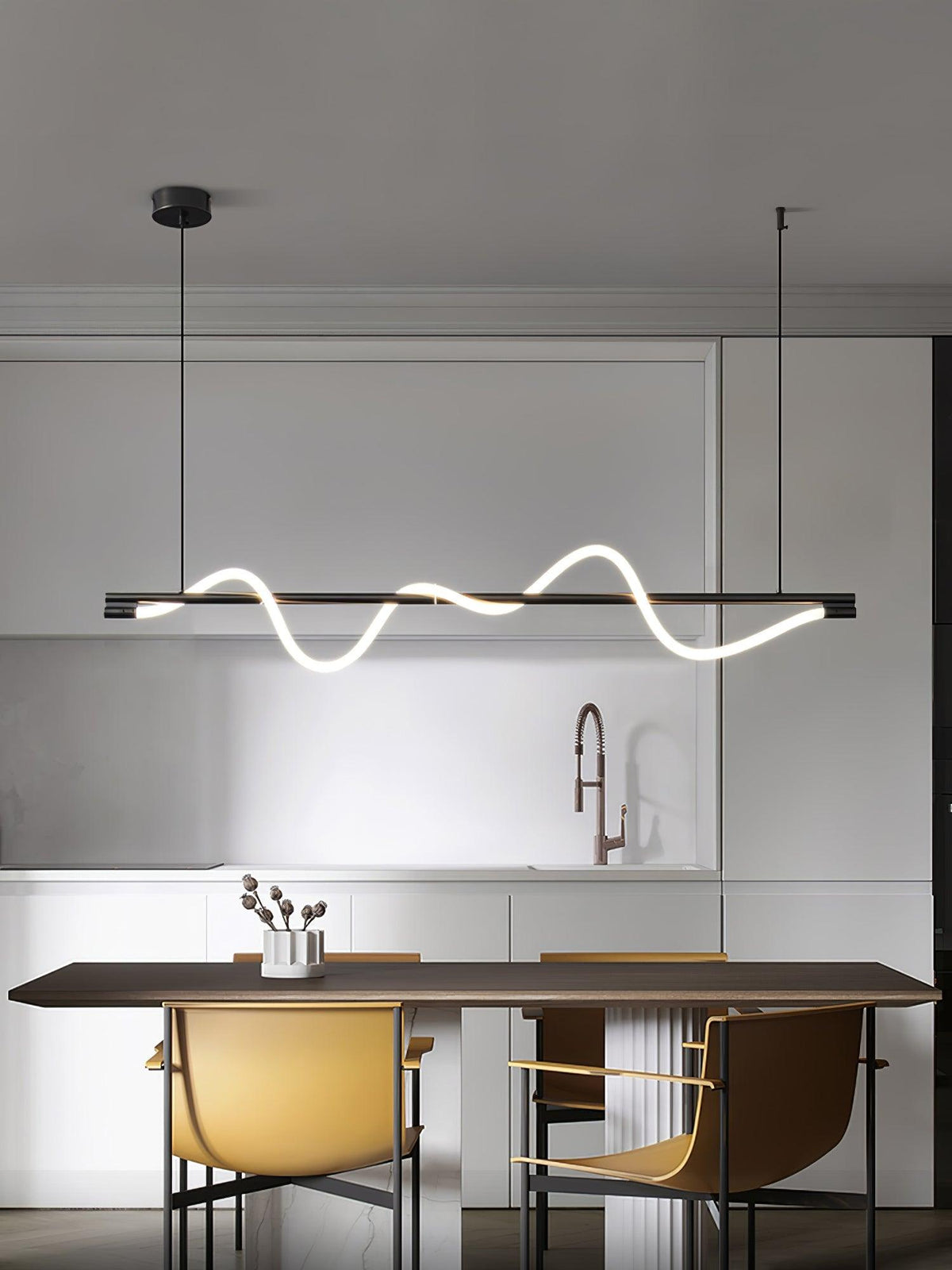 Lampada a sospensione minimalista in ottone Pulse