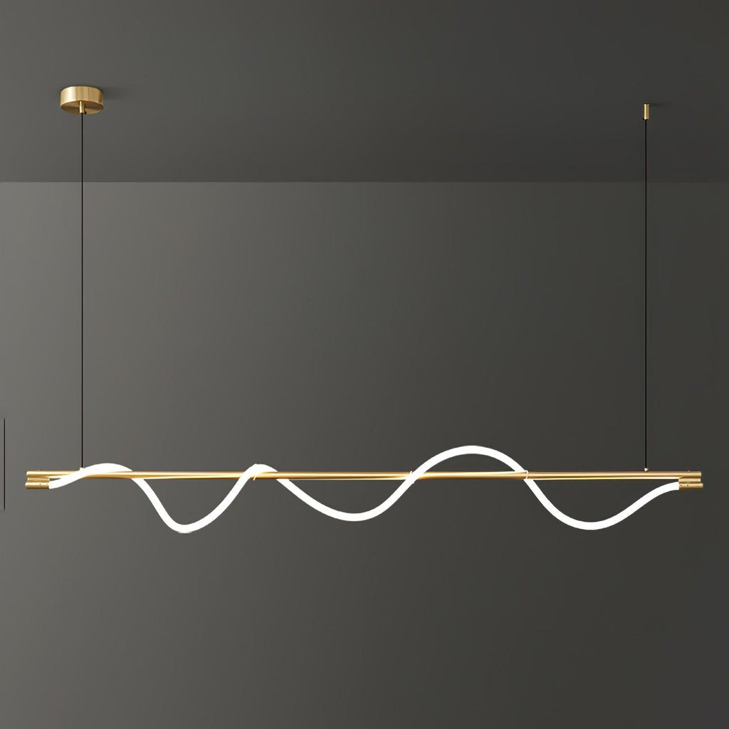 Lampada a sospensione minimalista in ottone Pulse
