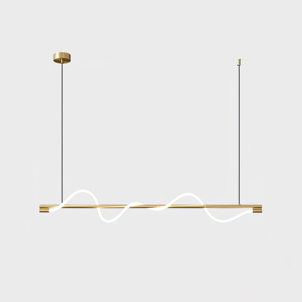 Lampada a sospensione minimalista in ottone Pulse