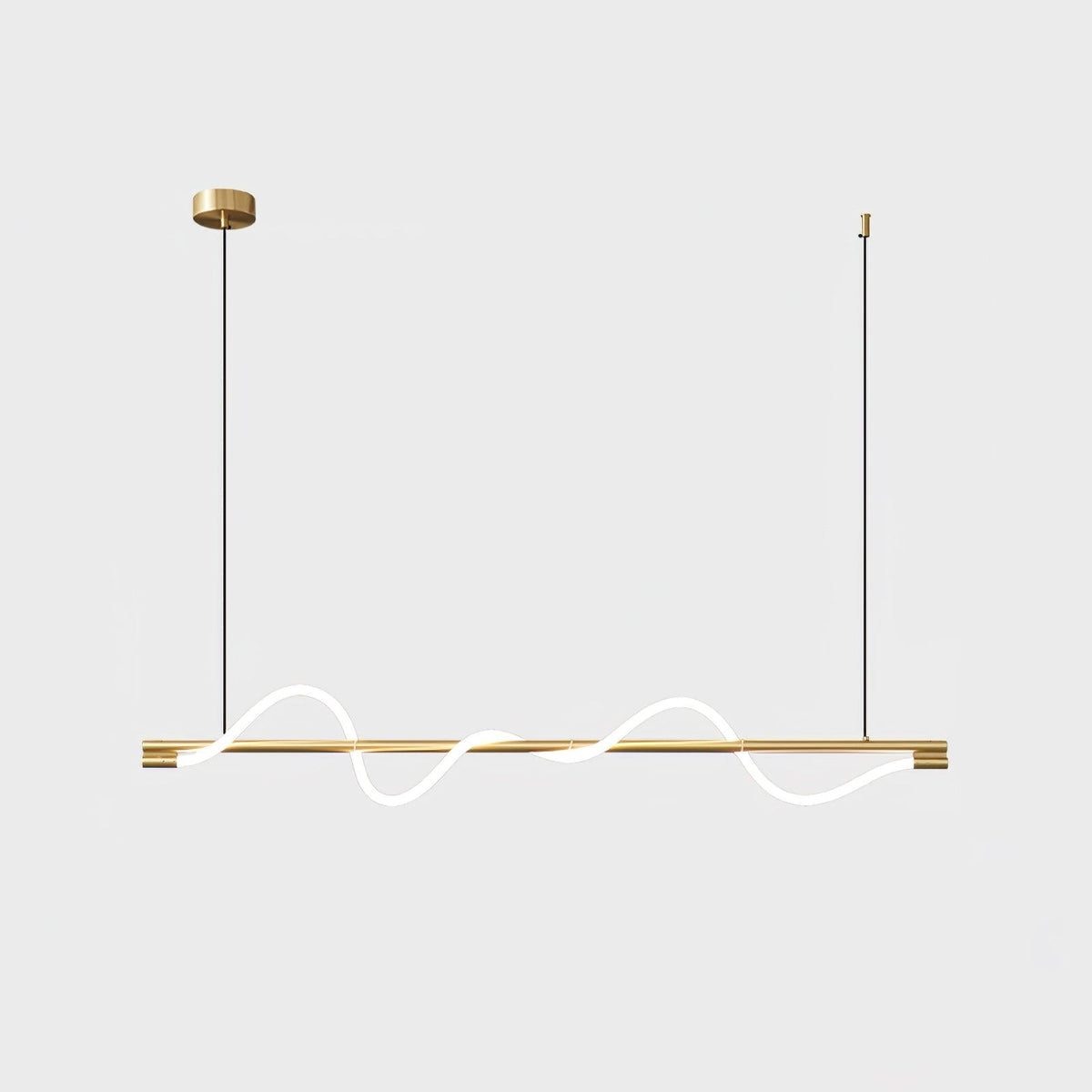 Lampada a sospensione minimalista in ottone Pulse