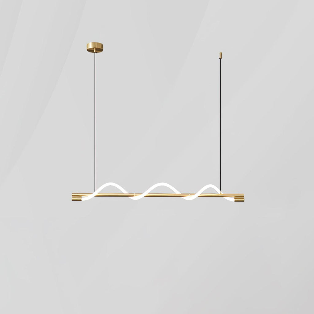 Lampada a sospensione minimalista in ottone Pulse