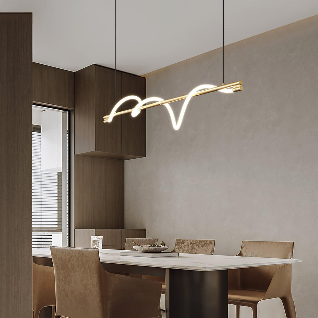 Lampada a sospensione minimalista in ottone Pulse