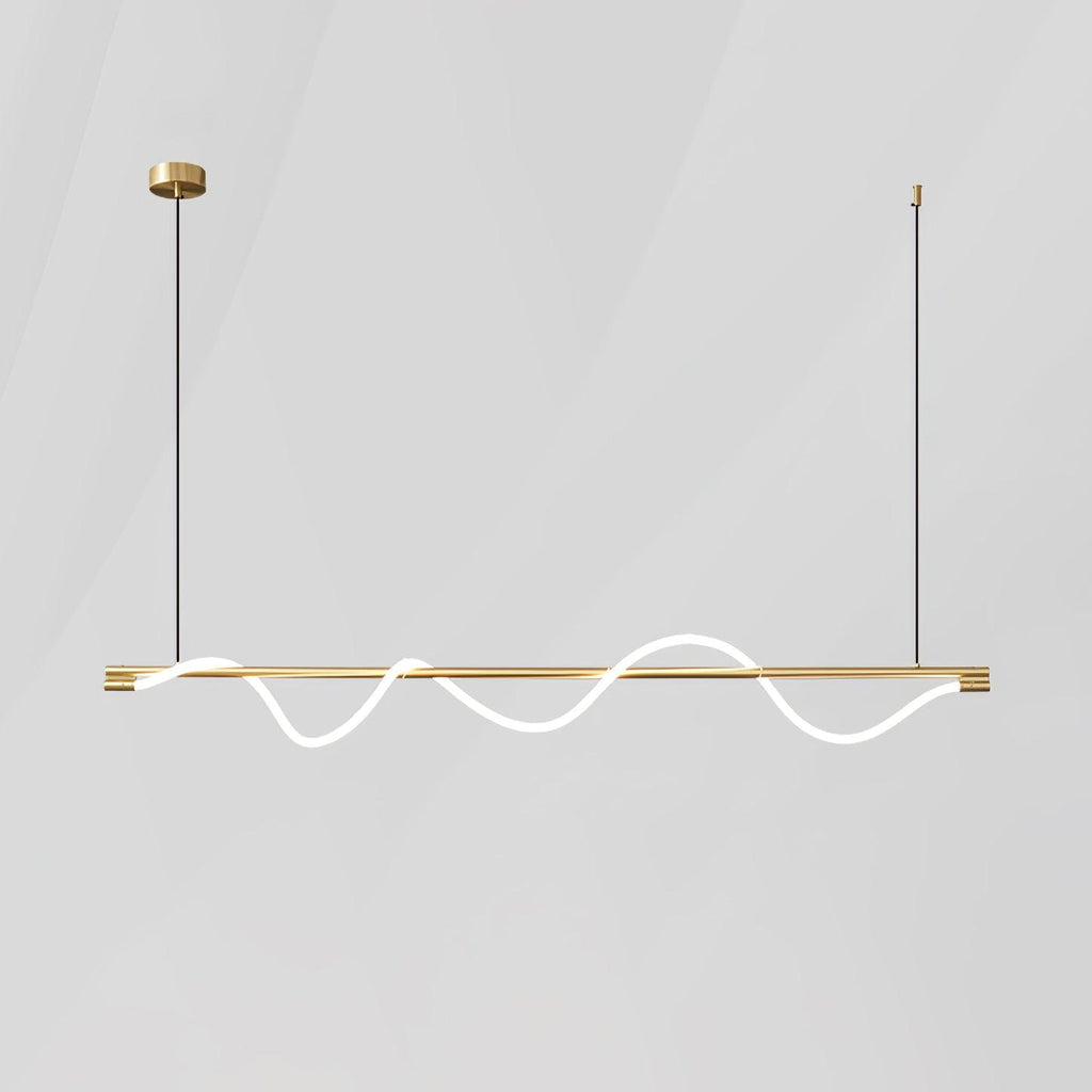 Lampada a sospensione minimalista in ottone Pulse