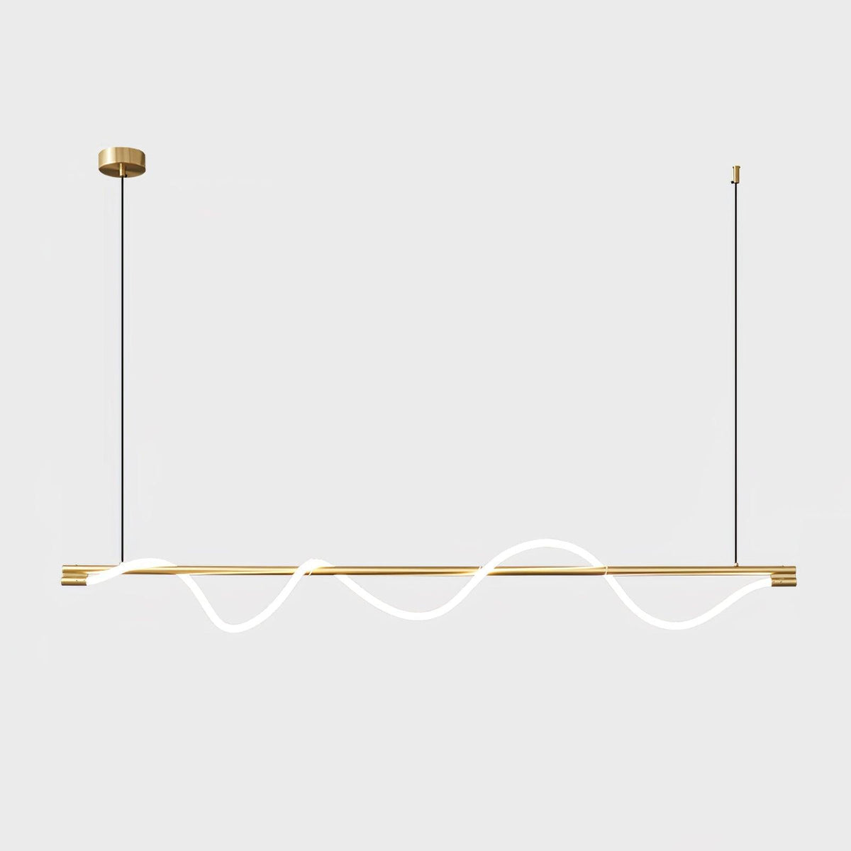 Lampada a sospensione minimalista in ottone Pulse