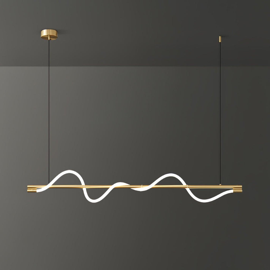Lampada a sospensione minimalista in ottone Pulse
