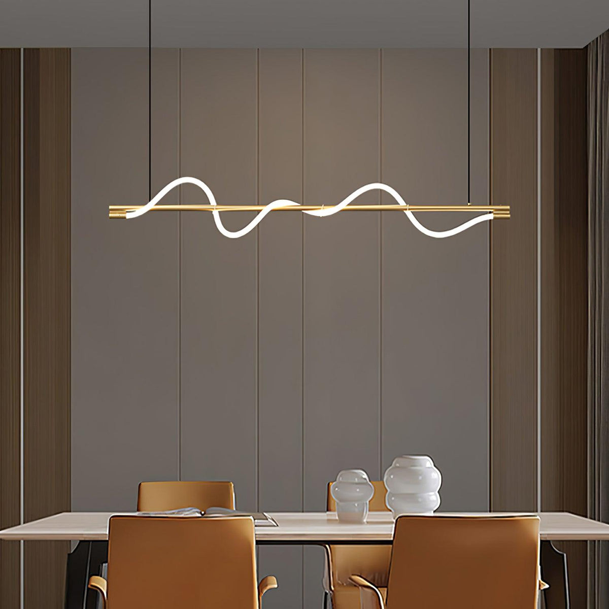 Lampada a sospensione minimalista in ottone Pulse