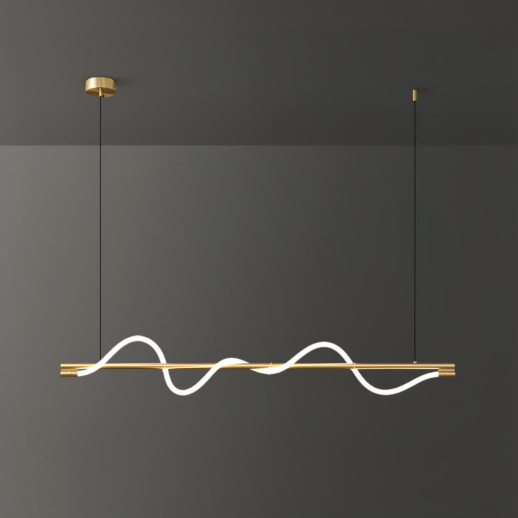 Lampada a sospensione minimalista in ottone Pulse