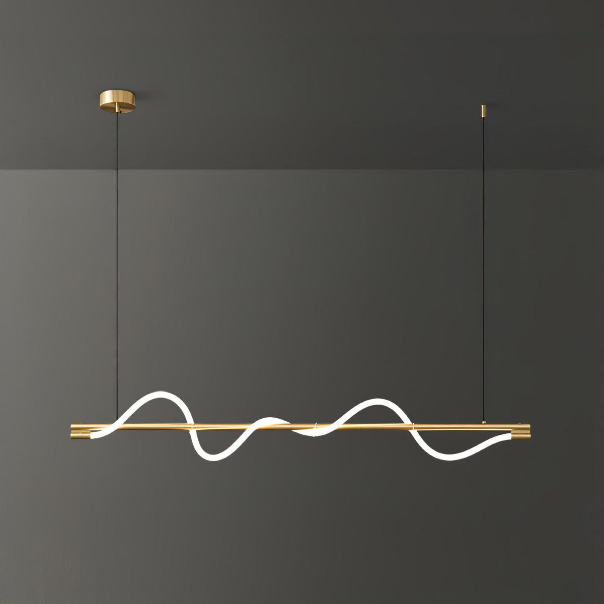 Lampada a sospensione minimalista in ottone Pulse