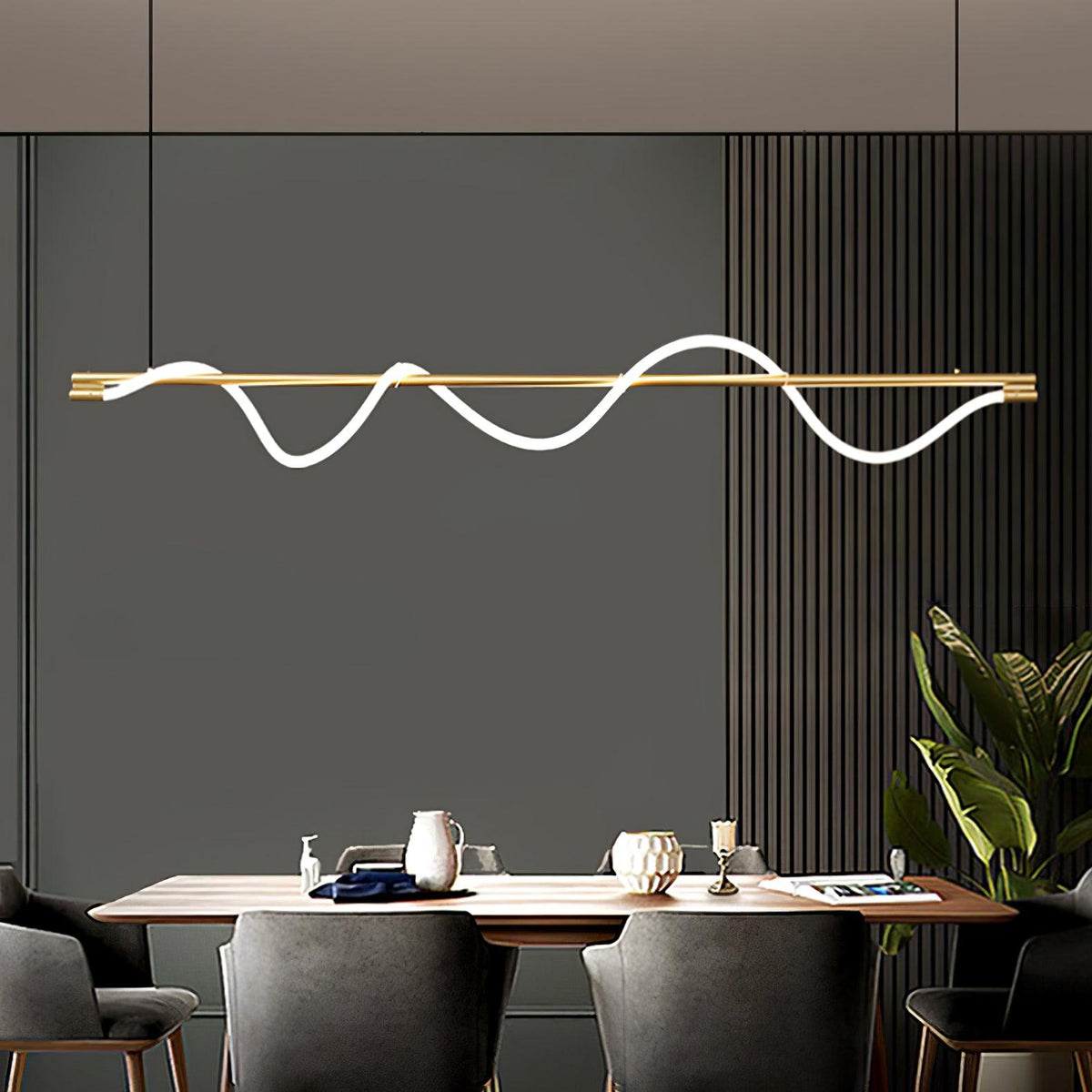 Lampada a sospensione minimalista in ottone Pulse