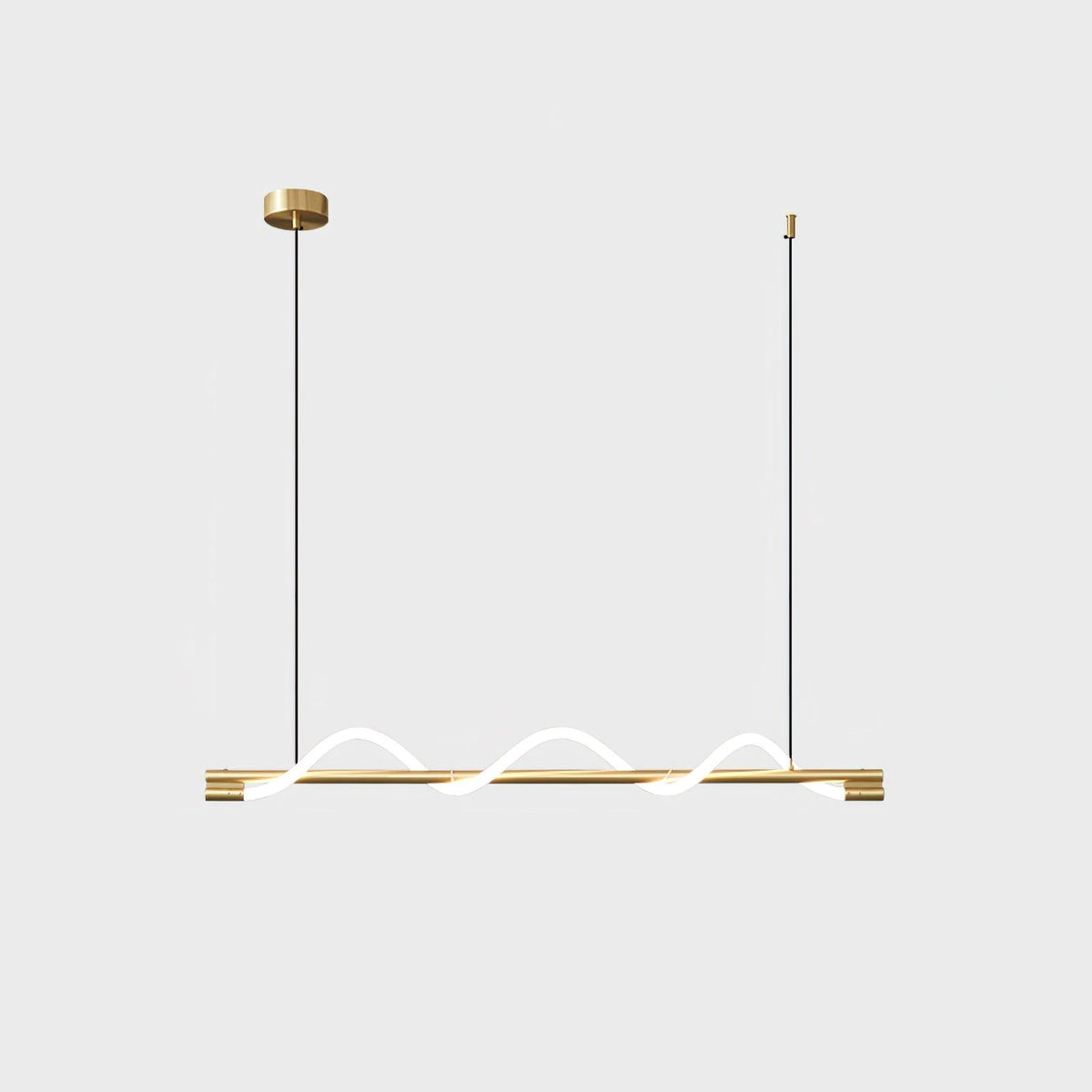 Lampada a sospensione minimalista in ottone Pulse