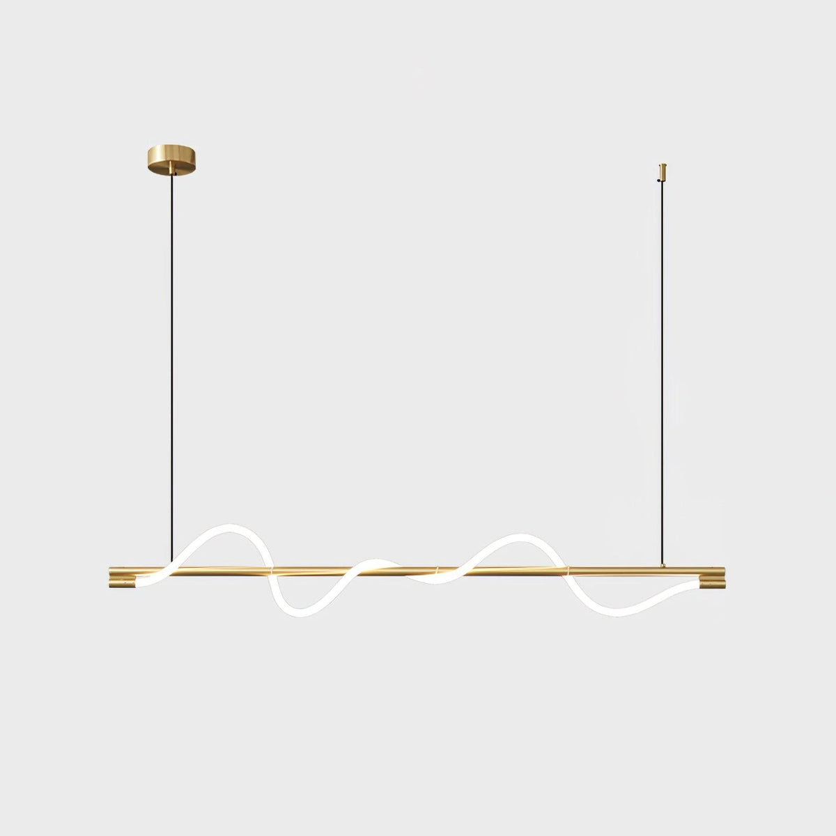 Lampada a sospensione minimalista in ottone Pulse