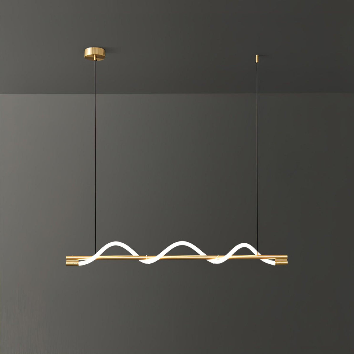 Lampada a sospensione minimalista in ottone Pulse