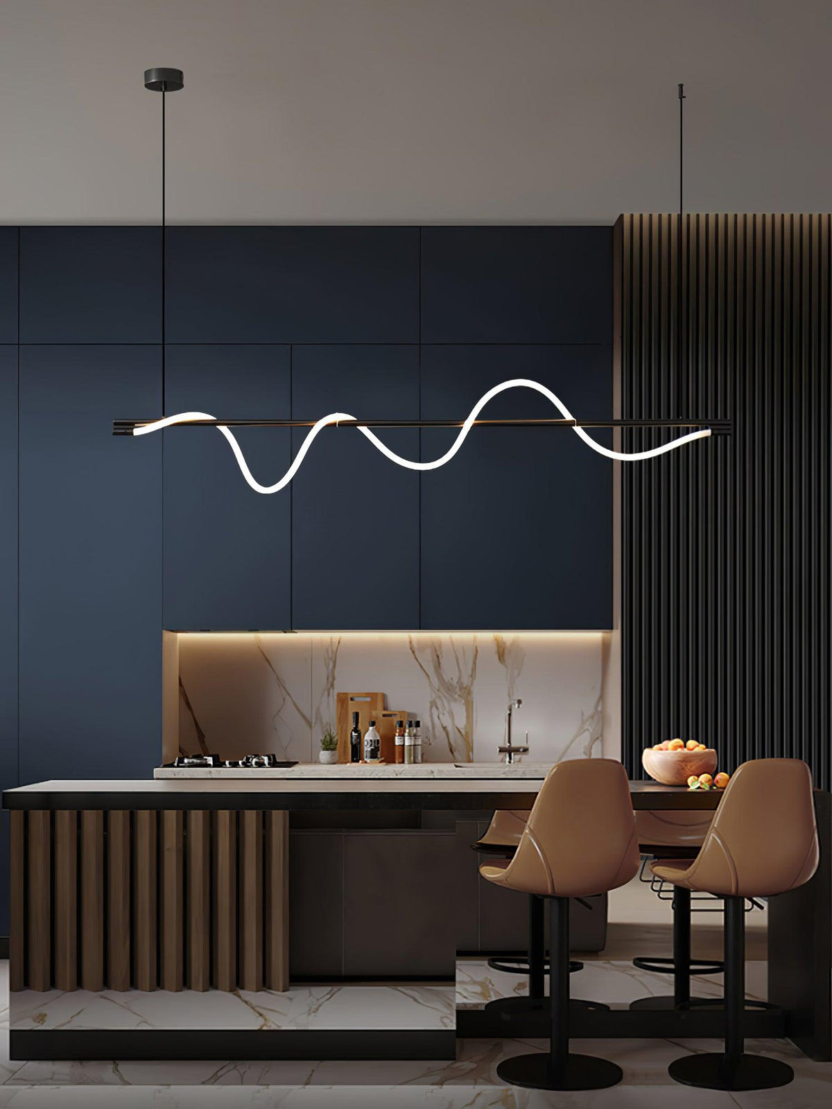 Lampada a sospensione minimalista in ottone Pulse