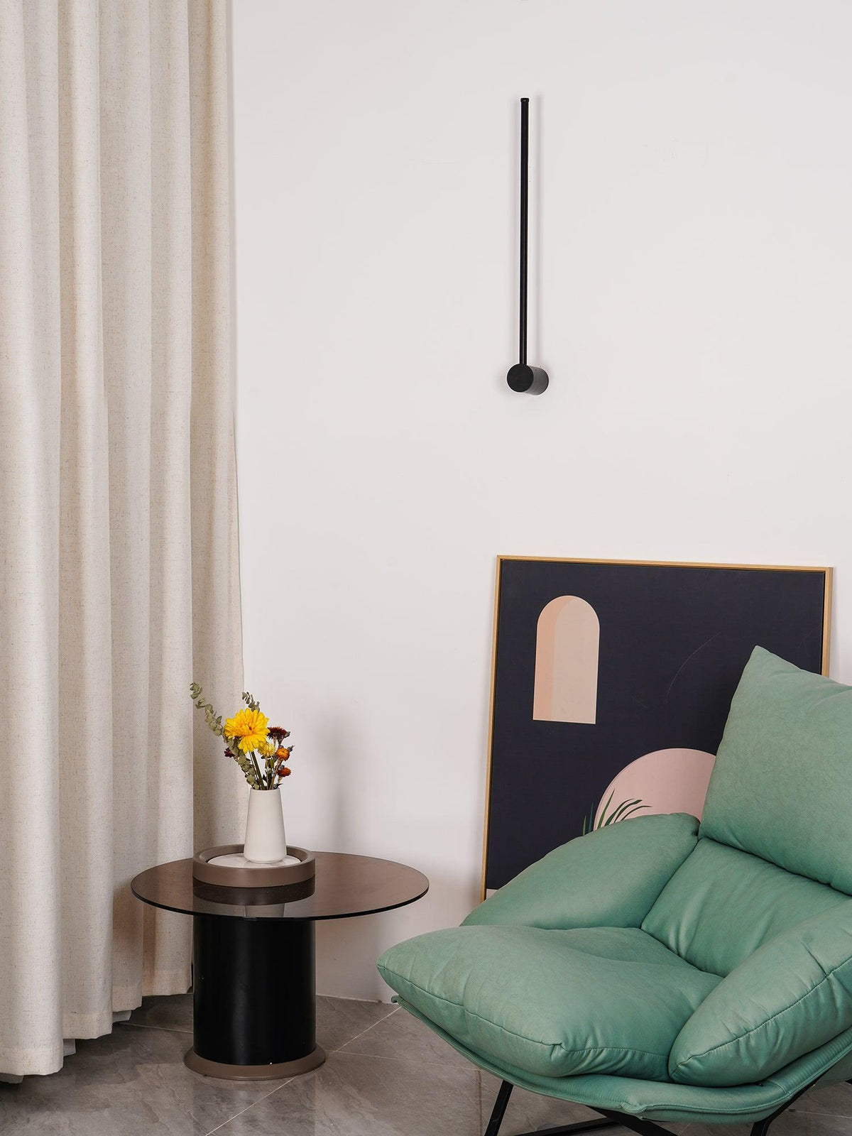 Applique da parete LED lineare — apparecchio tubolare ultrapiatto ∅2,3"