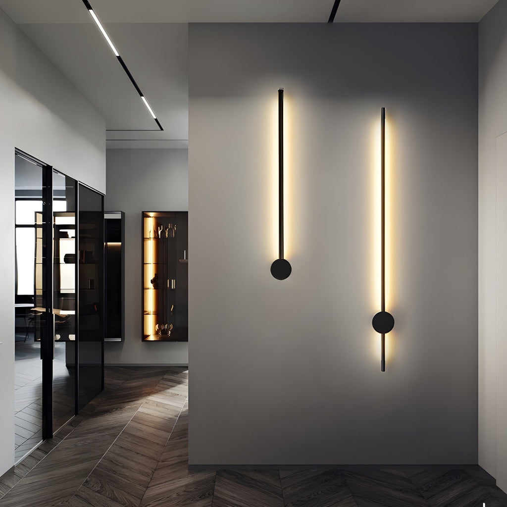 Applique da parete LED lineare — apparecchio tubolare ultrapiatto ∅2,3"