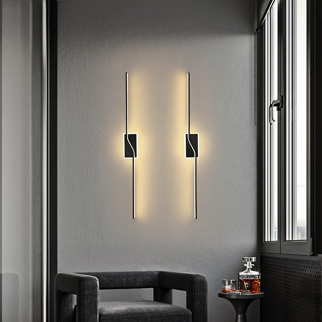 Lampada da parete lineare a striscia moderna e minimalista Stitch - altezza 60cm, intervallo 3000K–6000K