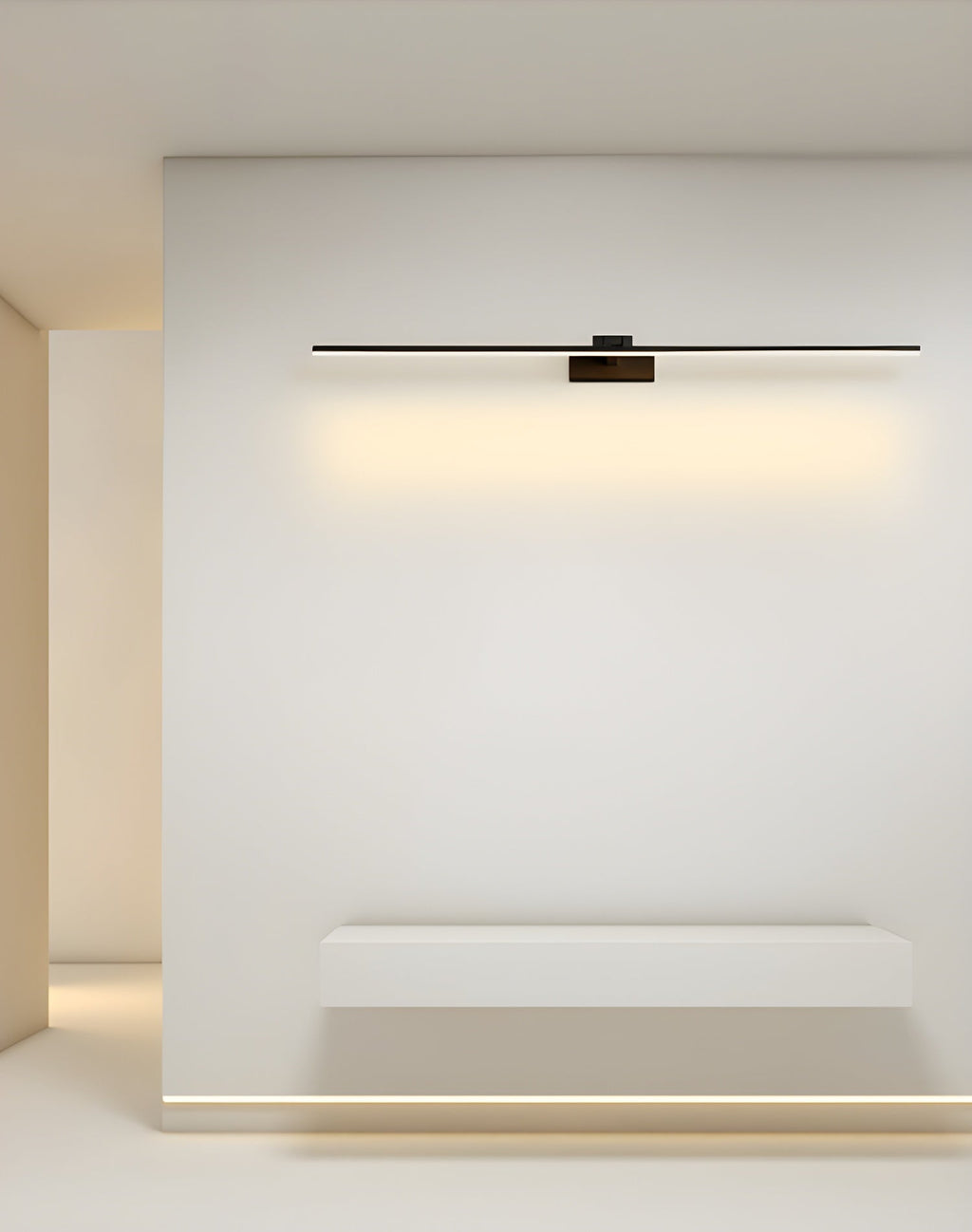Lineær væglampe — minimalistisk design, integreret LED, 3000K varmt lys