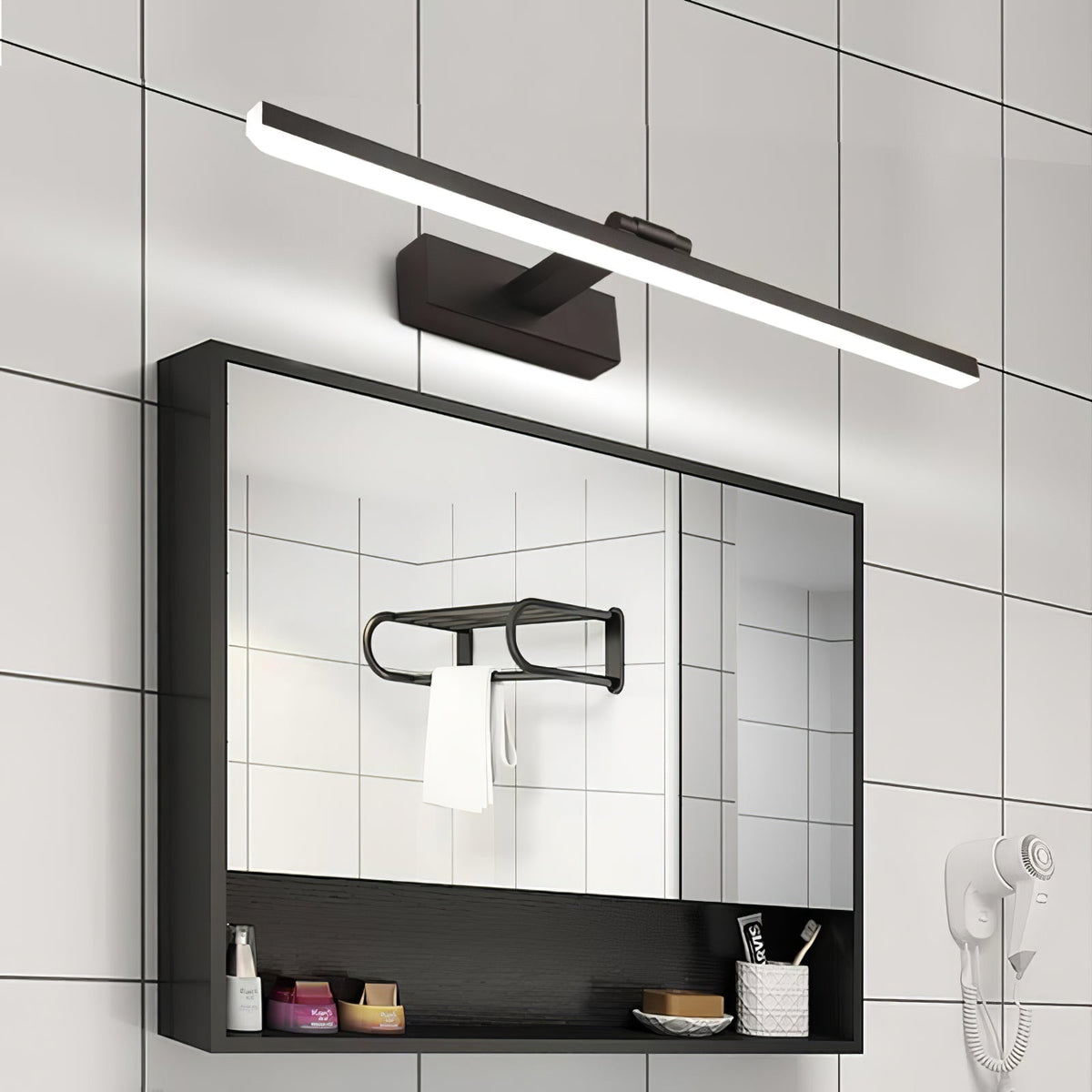 Lineær væglampe — minimalistisk design, integreret LED, 3000K varmt lys