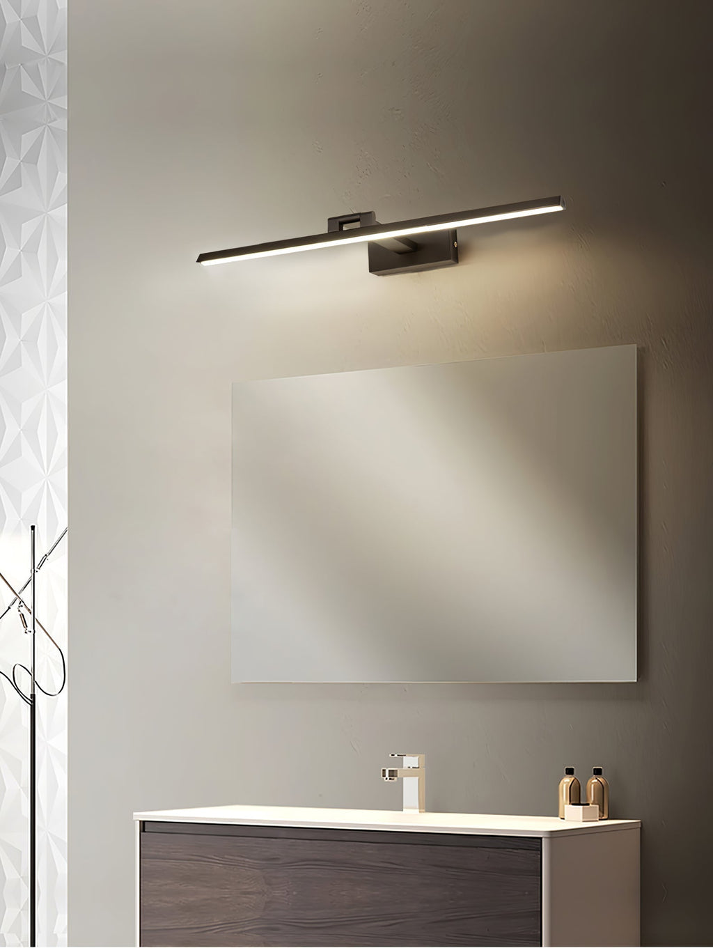 Lineær væglampe — minimalistisk design, integreret LED, 3000K varmt lys