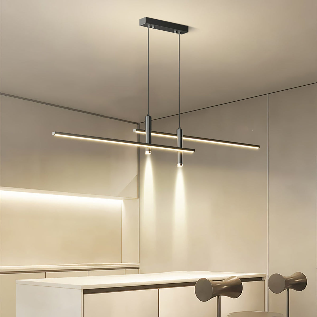 Lampada a sospensione lineare Prym — design moderno minimalista