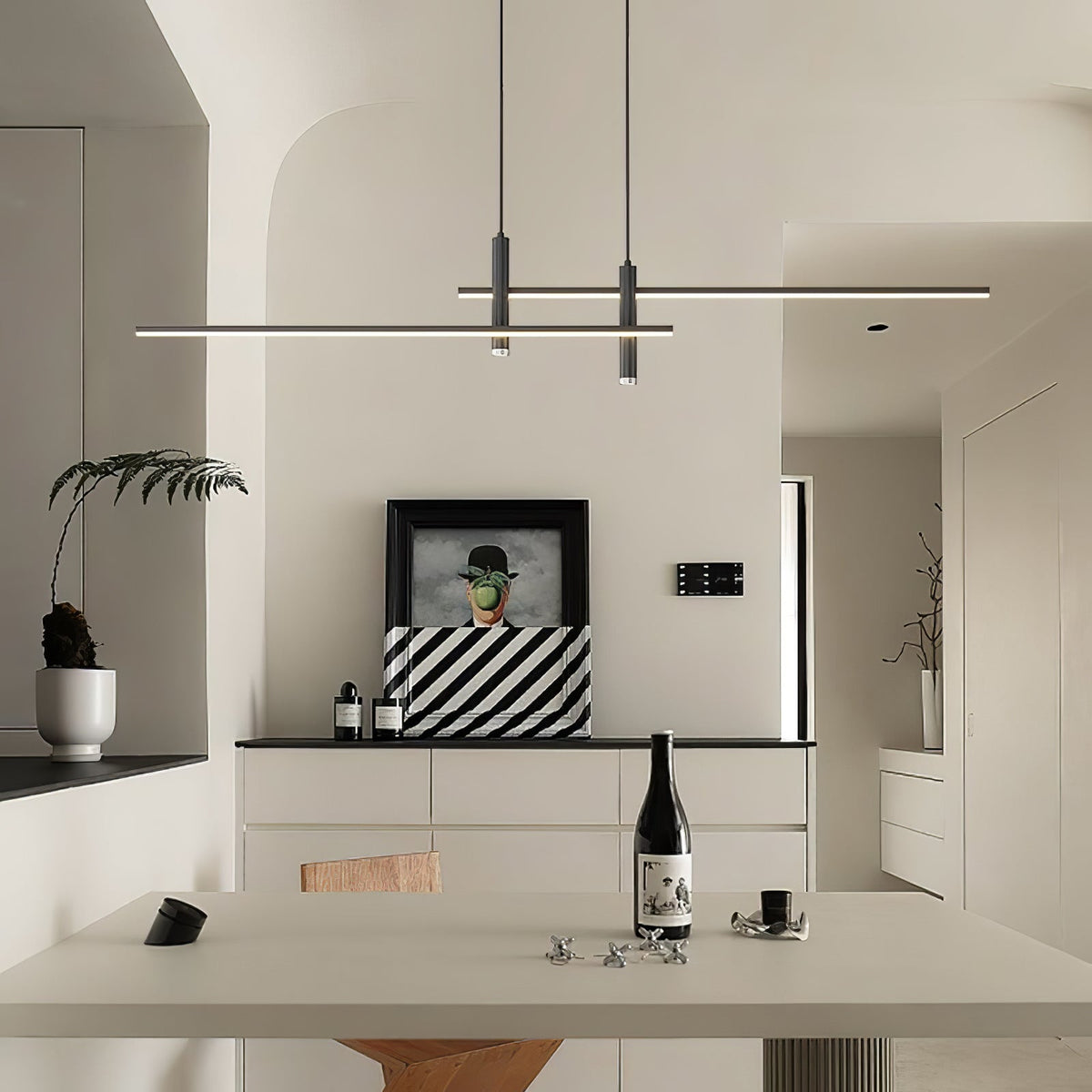 Lampada a sospensione lineare Prym — design moderno minimalista