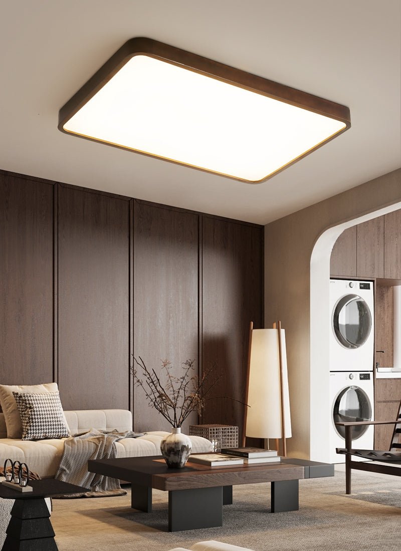 Vanoren Rechteckige Holz-Deckenleuchte — Modernes minimalistisches Design