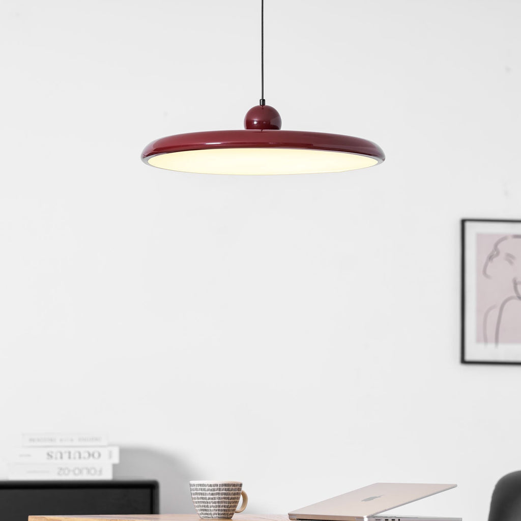 Lola Pendelleuchte — runde minimalistische Deckenleuchte, sanftes Licht