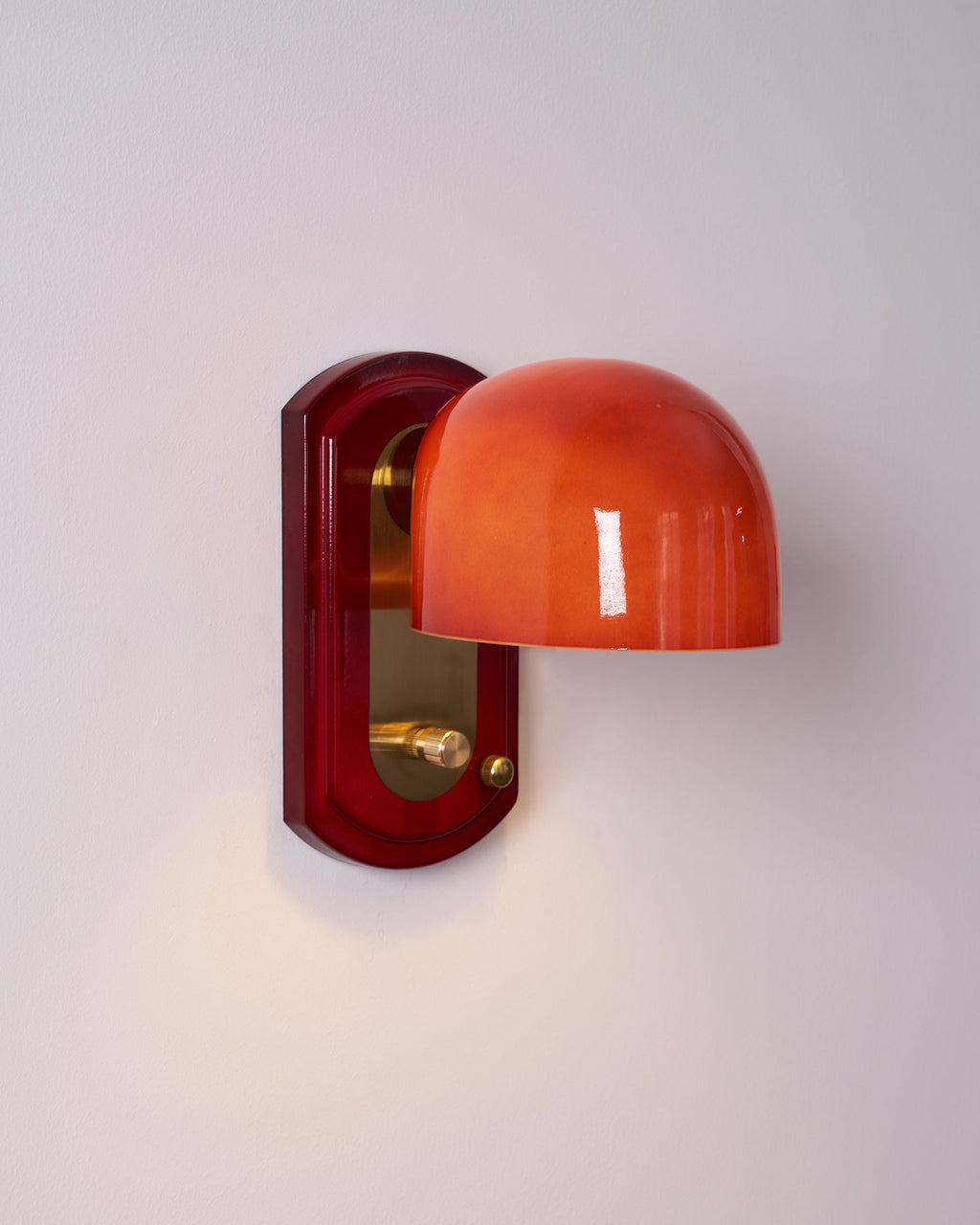 Marcellia Wall Lamp — 14cm x 21cm, Gold, Red