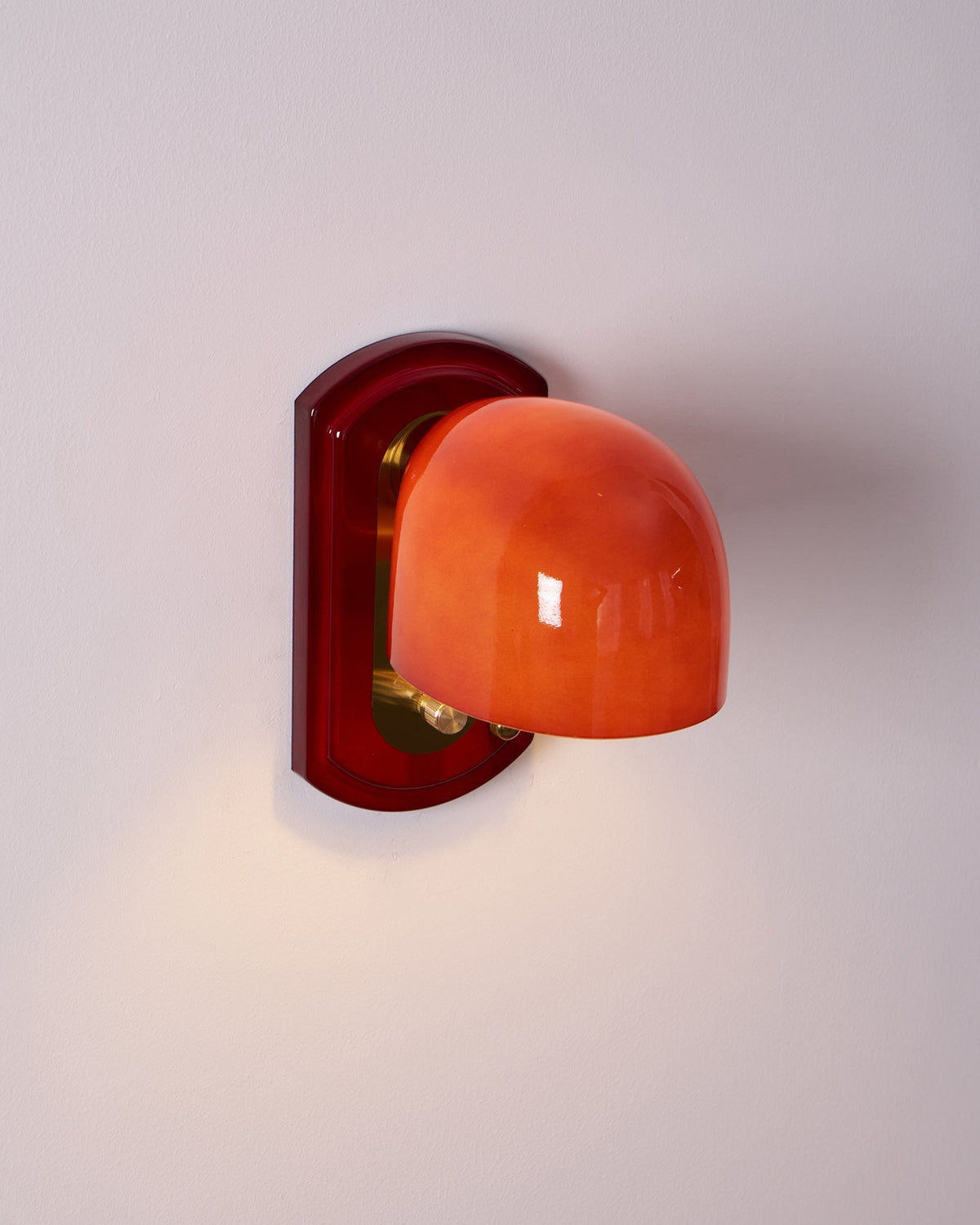 Marcellia Wall Lamp — 14cm x 21cm, Gold, Red
