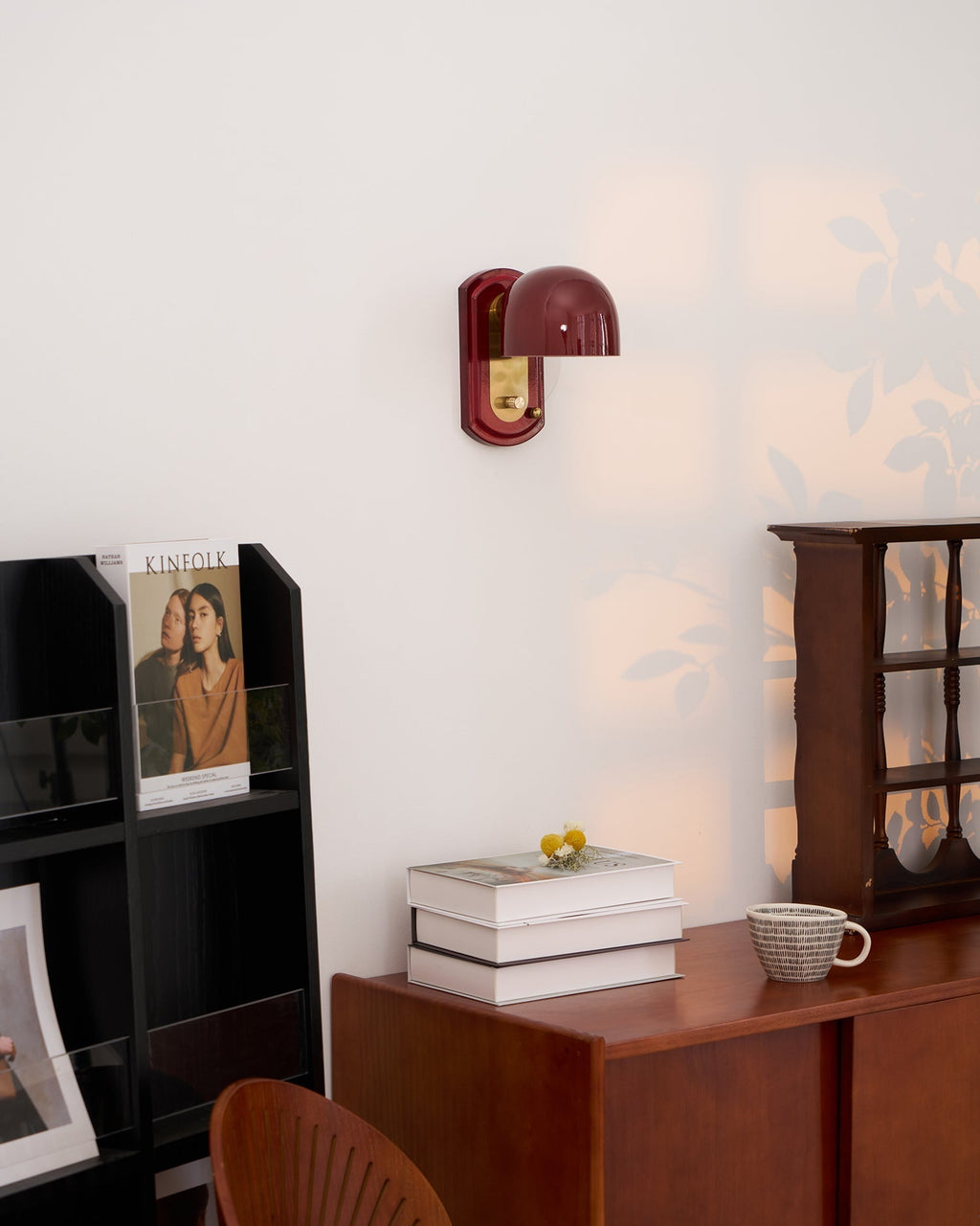 Marcellia Wall Lamp — 14cm x 21cm, Gold, Red