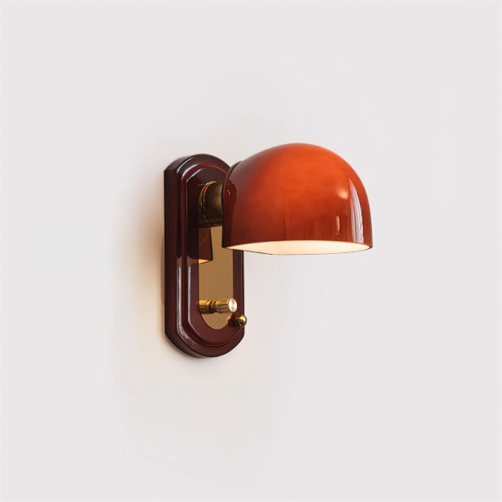 Marcellia Wall Lamp — 14cm x 21cm, Gold, Red