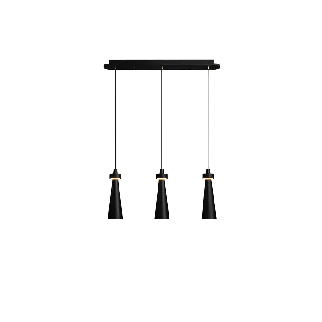 Minimalist Tapered Wood Pendant Light — Integrated LED, 9cm Diameter