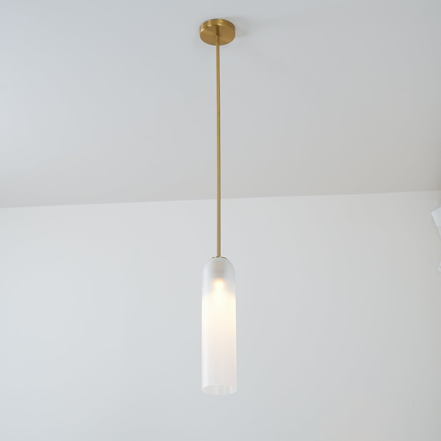 Mundgeblasene zylindrische Glas-Pendelleuchte