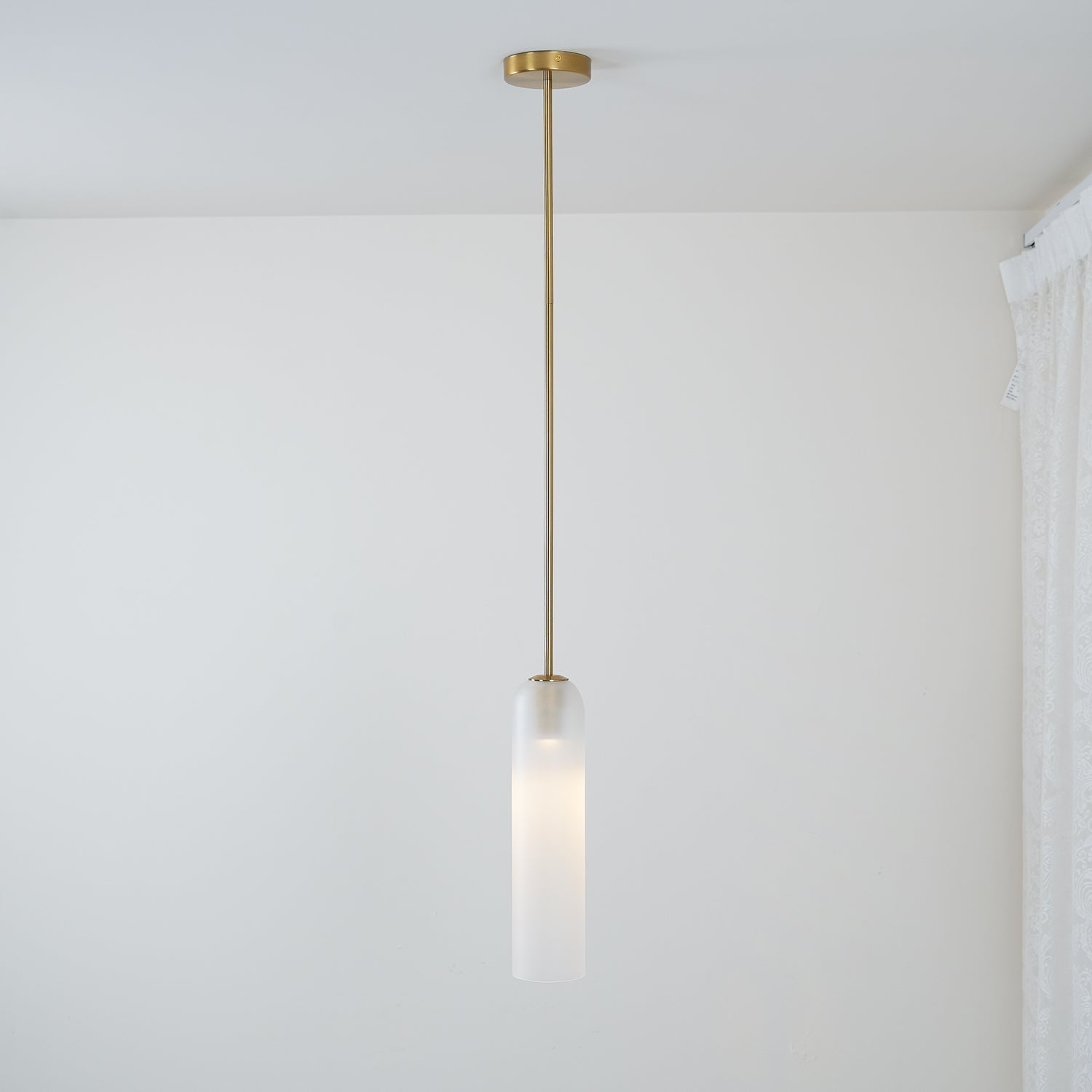 Mundgeblasene zylindrische Glas-Pendelleuchte
