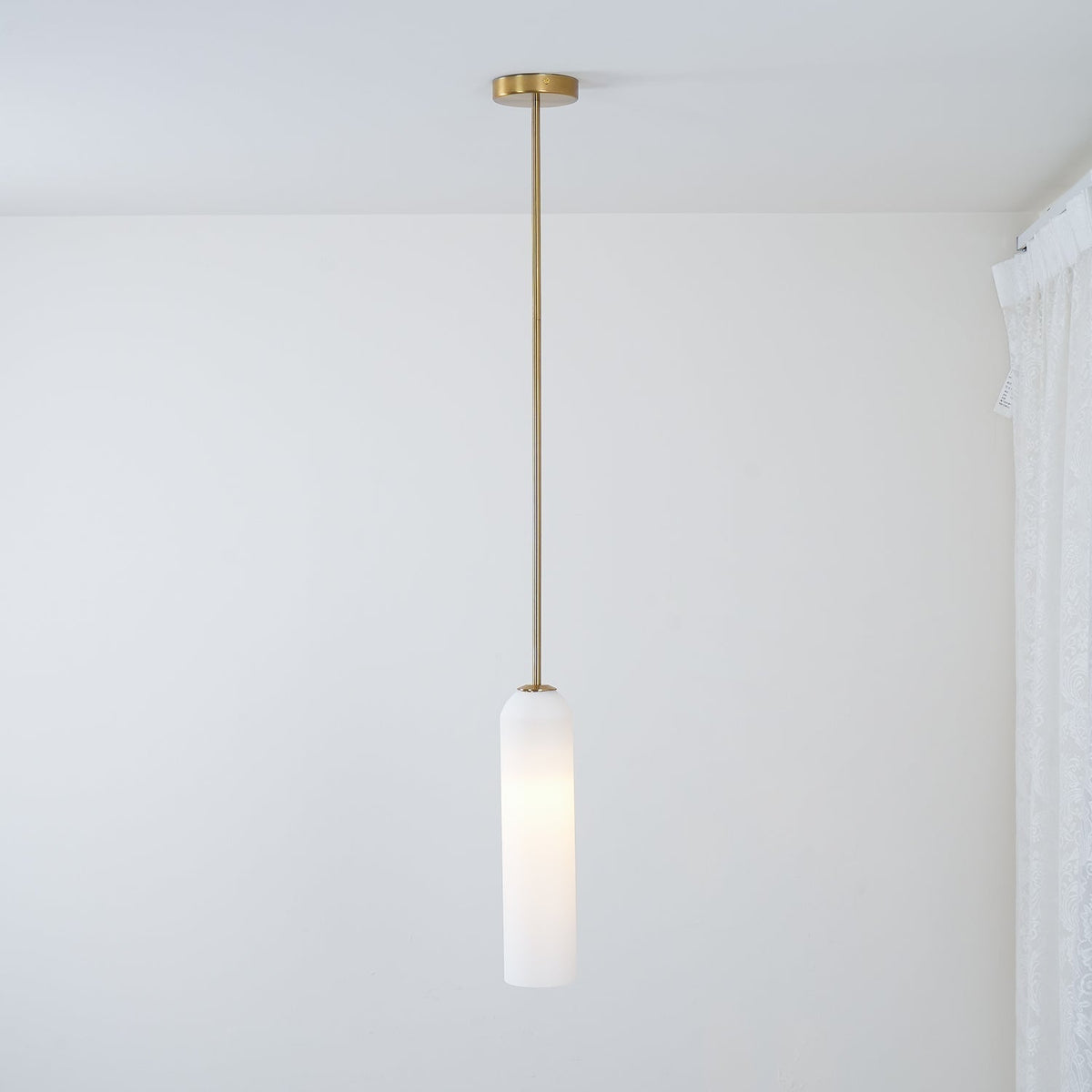 Mundgeblasene zylindrische Glas-Pendelleuchte