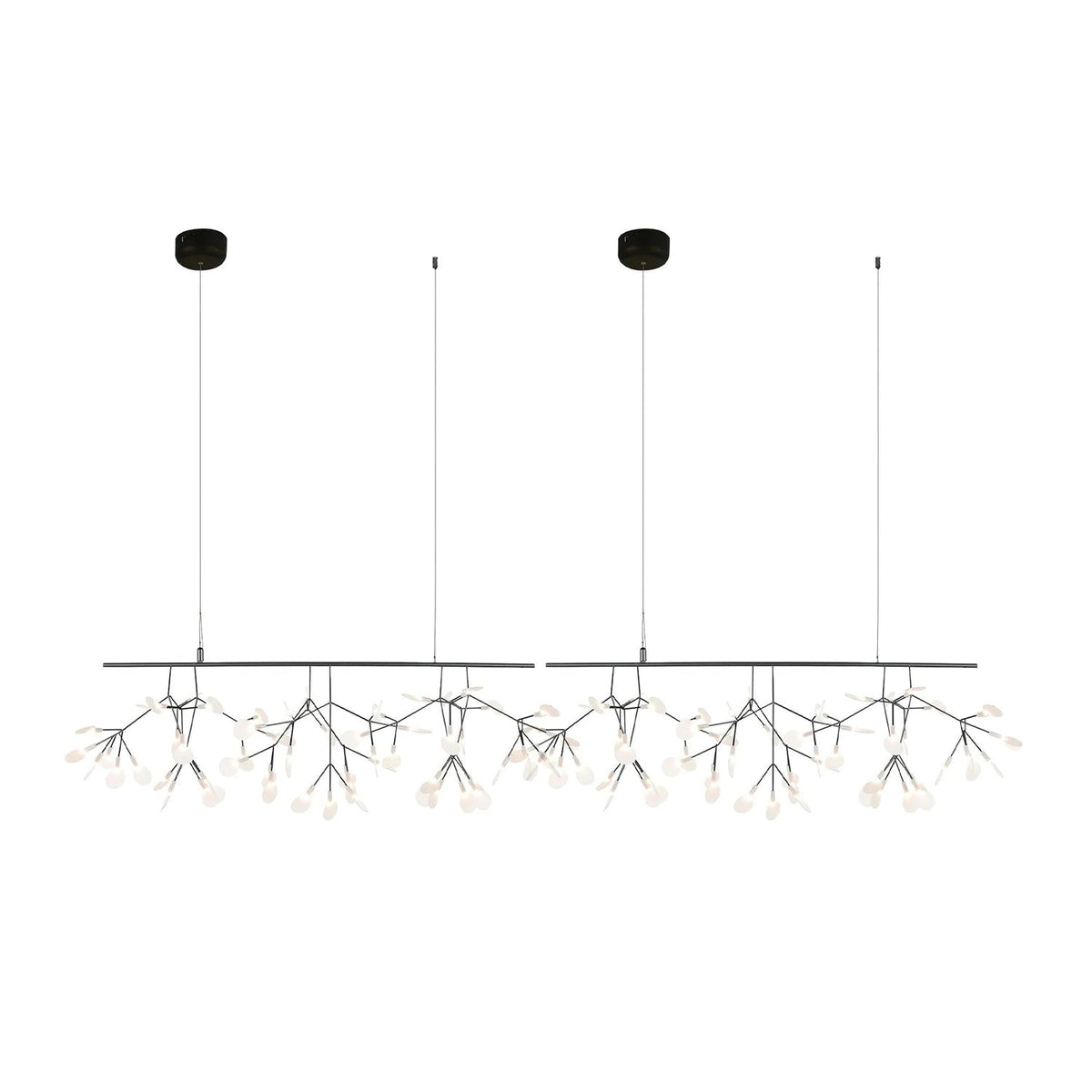 Lustra lang lineær LED-pendellampe - kunstnerisk grendesign, moderne belysning