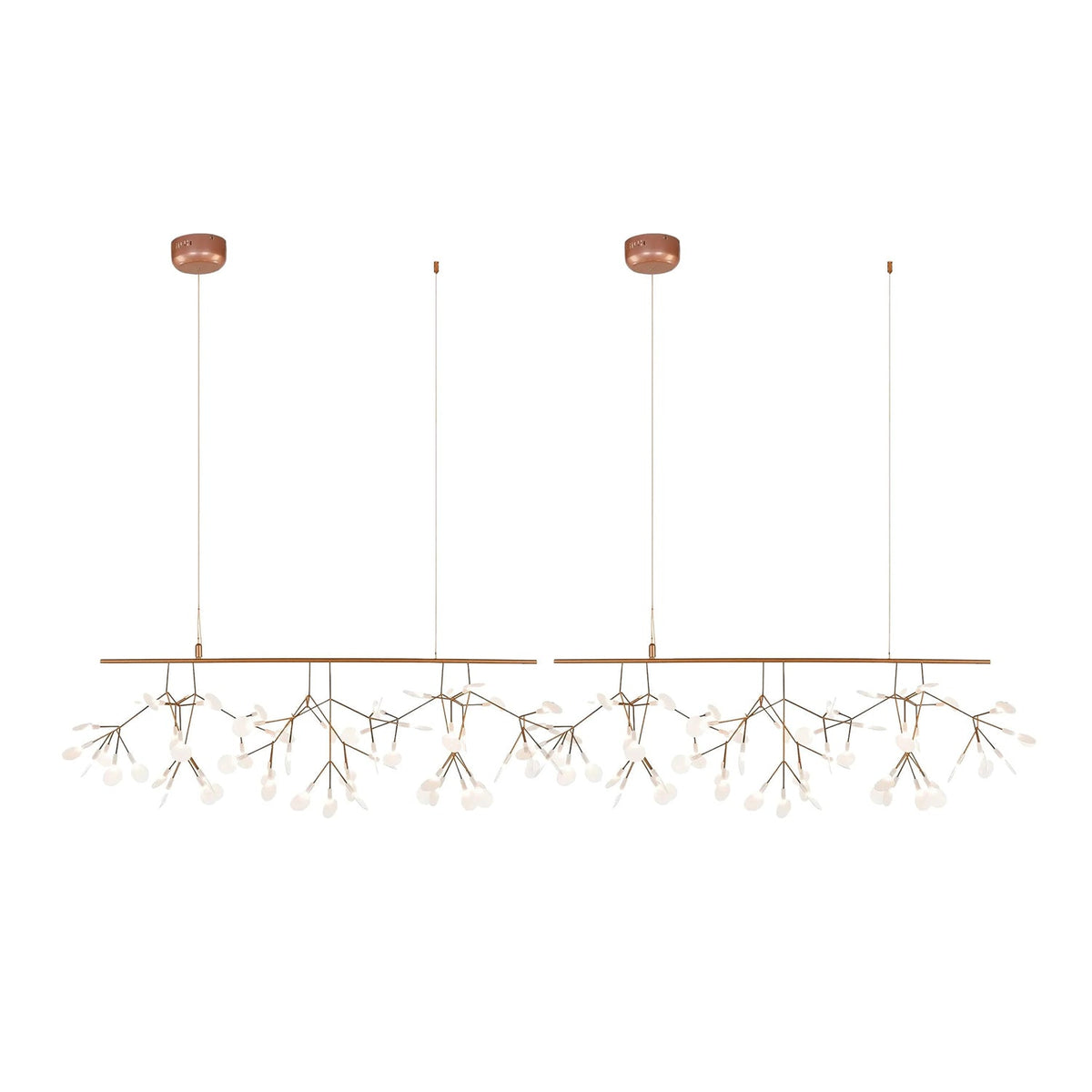 Lustra lang lineær LED-pendellampe - kunstnerisk grendesign, moderne belysning
