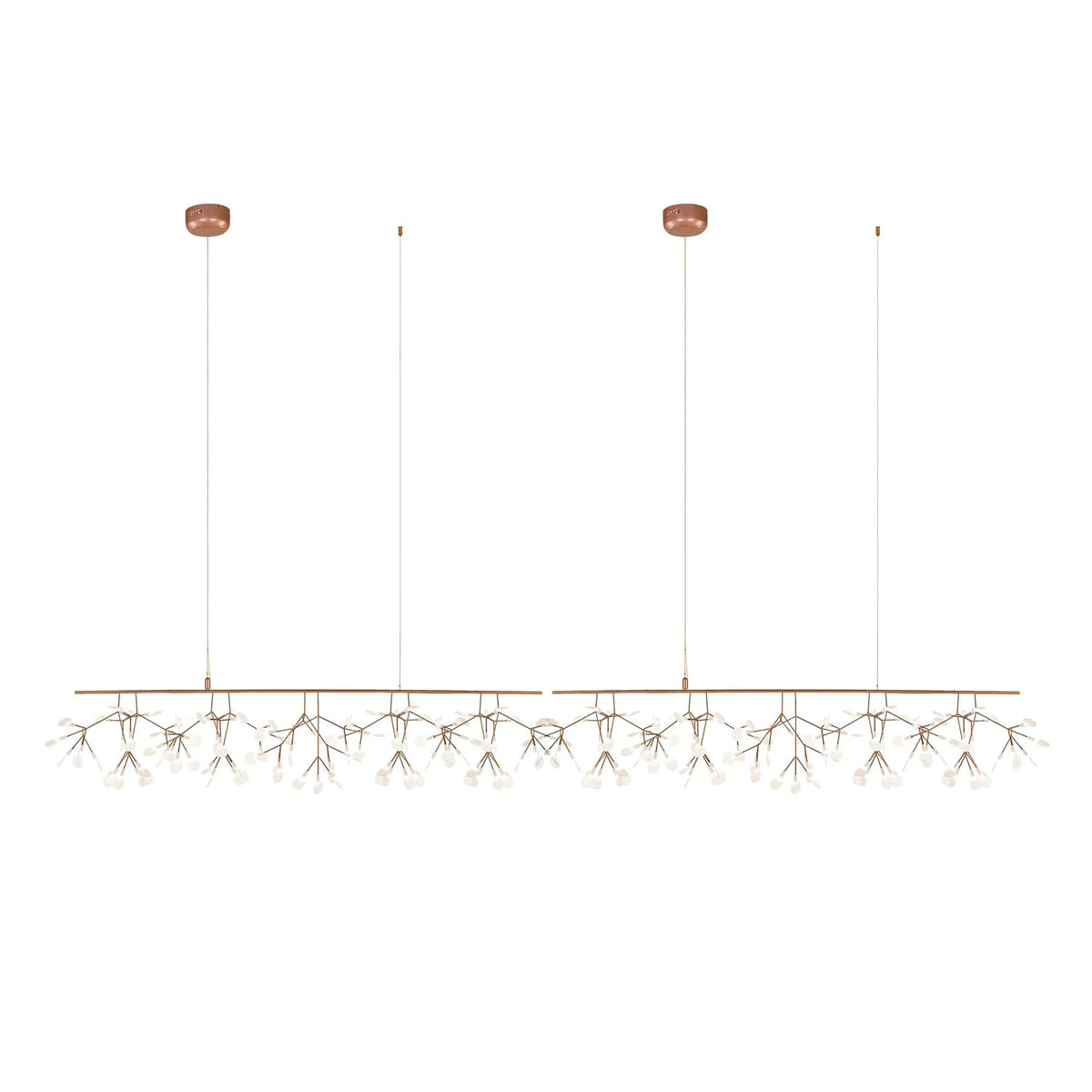 Lustra lang lineær LED-pendellampe - kunstnerisk grendesign, moderne belysning