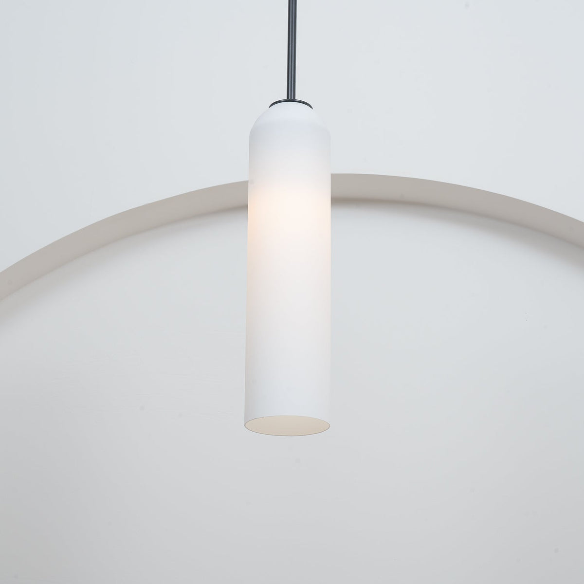 Mundgeblasene zylindrische Glas-Pendelleuchte