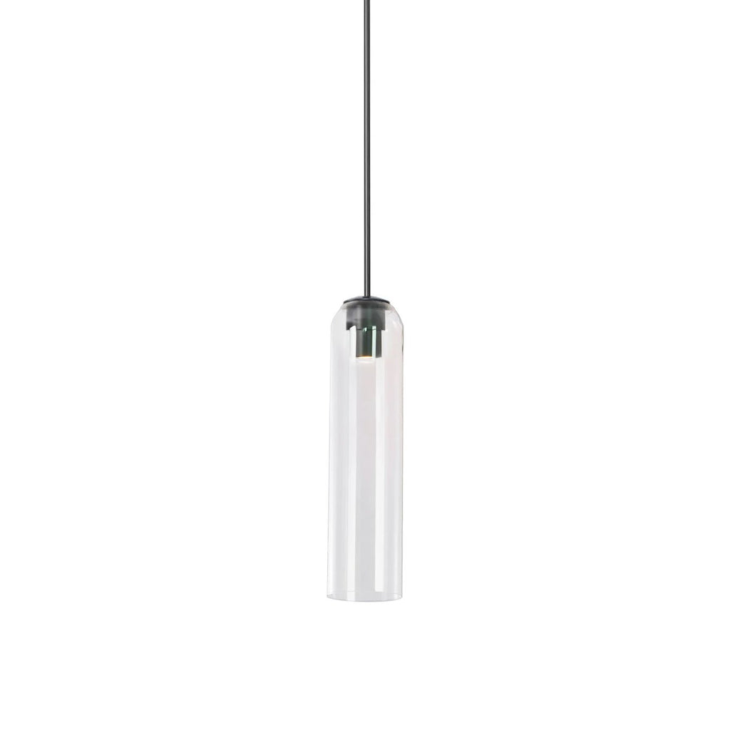 Mundgeblasene zylindrische Glas-Pendelleuchte