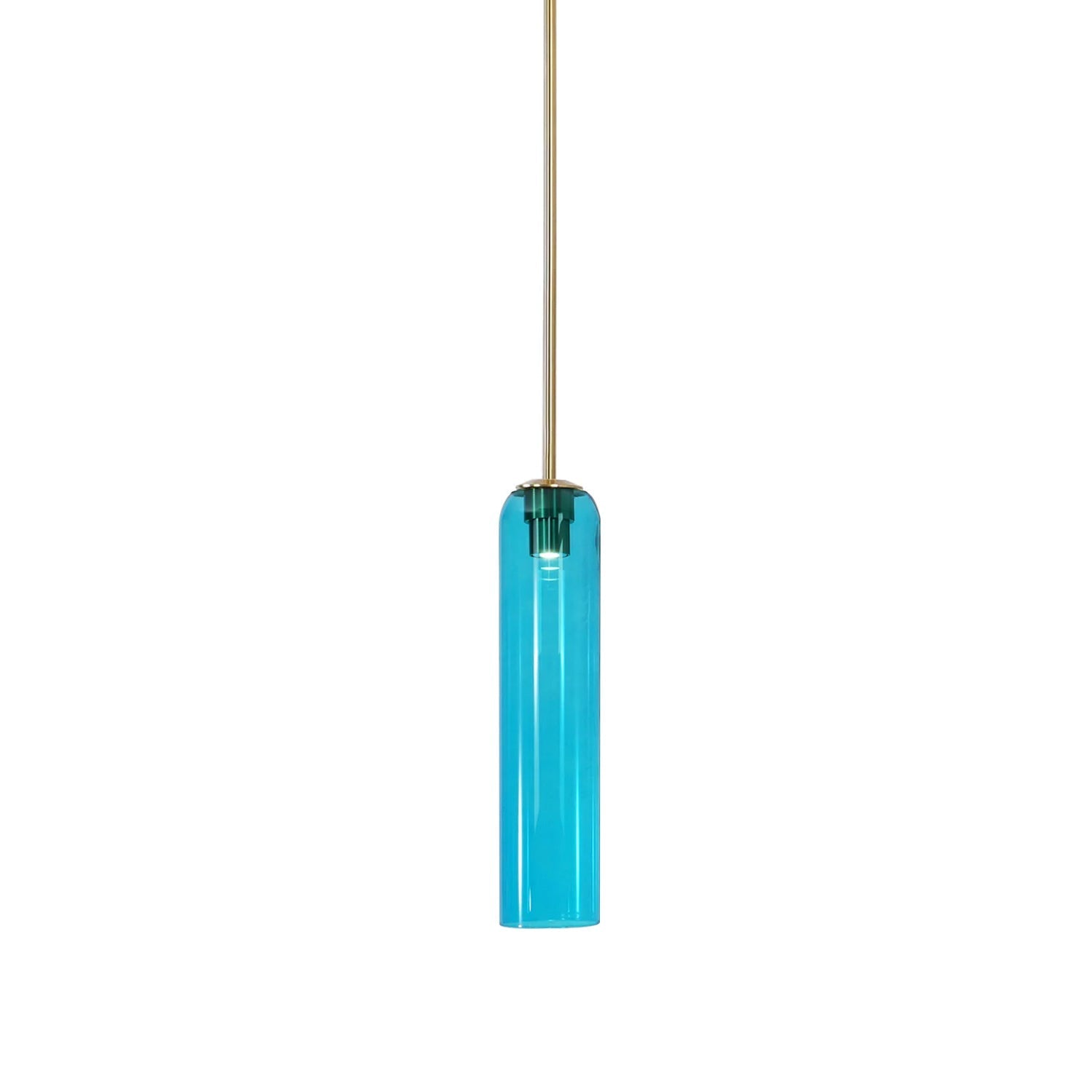 Mundgeblasene zylindrische Glas-Pendelleuchte