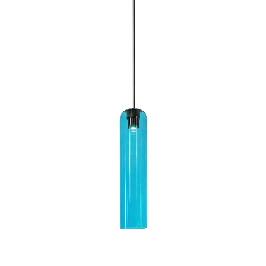 Mundgeblasene zylindrische Glas-Pendelleuchte